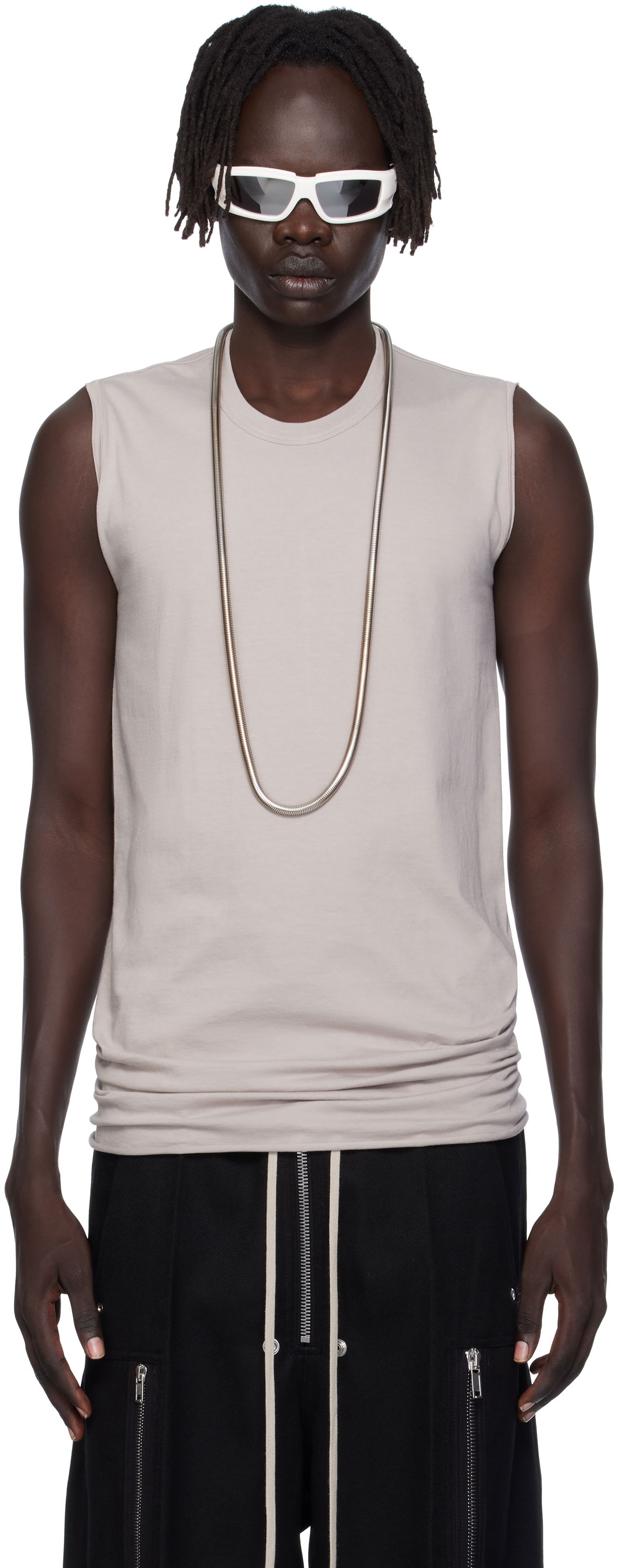 Tankkitoppi Rick Owens Rick Owens Concordians Basic Tank Top Beige | RU02E1151 JA, 0