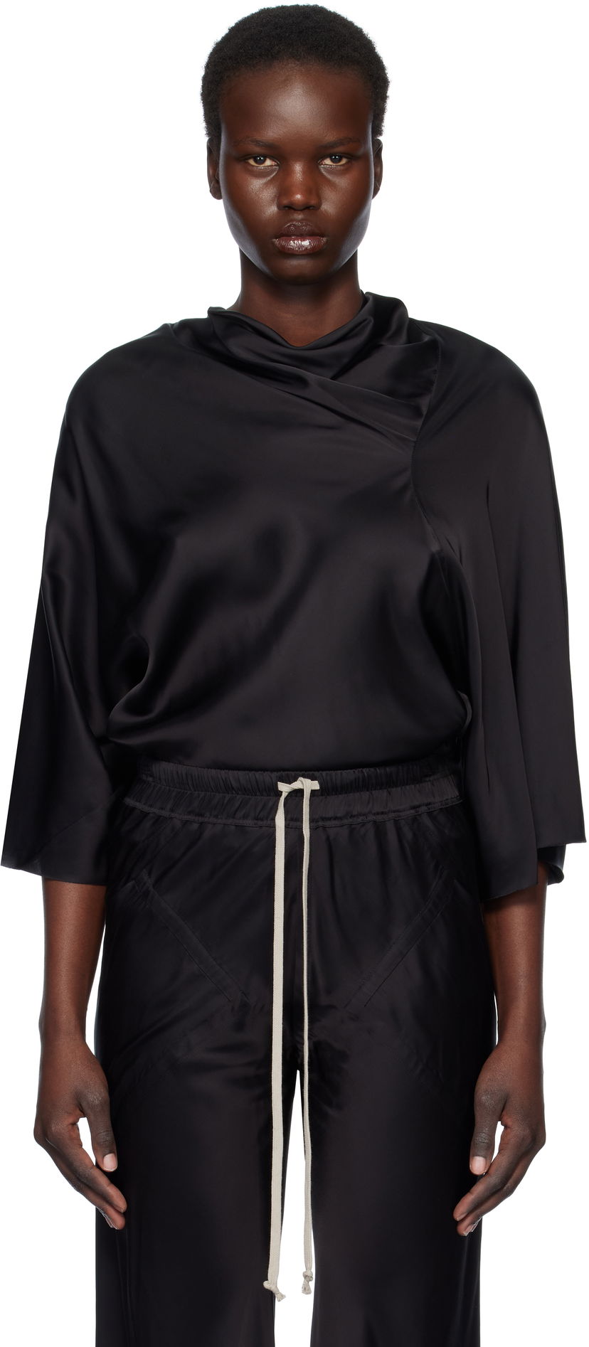 Paita Rick Owens Rick Owens Hollywood Cylinder Top Musta | RP01E7231 SCH