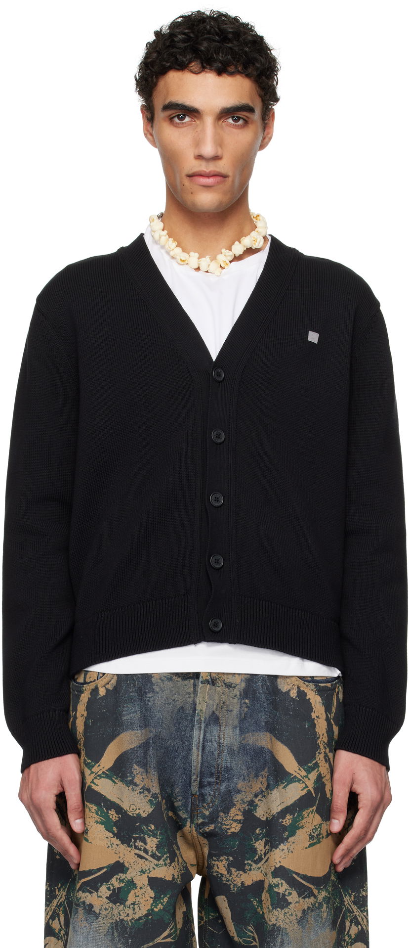 Villapaita Acne Studios Acne Studios V-Neckline Cardigan Musta | C60104-