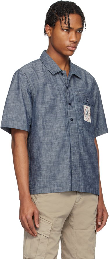 Paita C.P. Company C.P. Company Chambray Short Sleeve Shirt Sininen | 18CMSH151A-110065W, 1