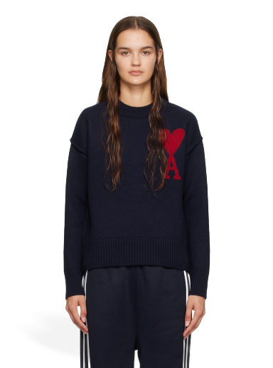 Villapaita AMI Sweater Tummansininen | UKS006.018