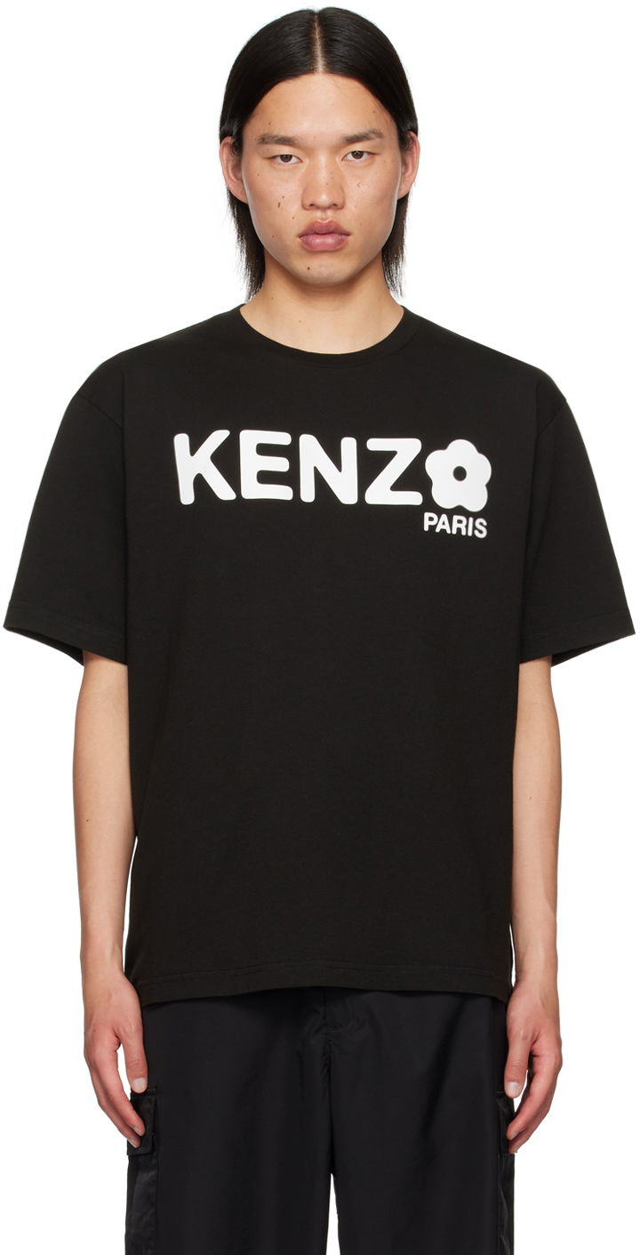 T-paita KENZO Black Paris Boke Flower 2.0 T-Shirt Musta | FE65TS4724SG