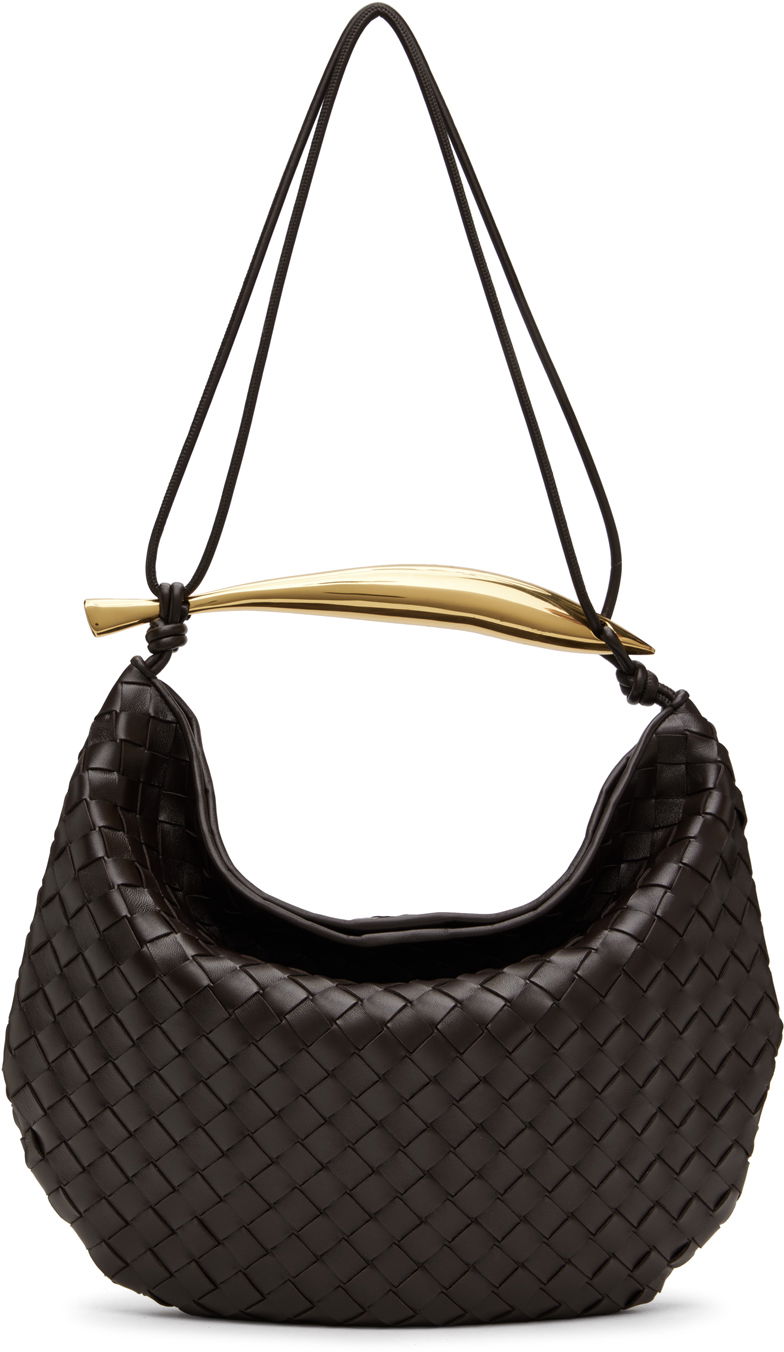 Käsilaukku Bottega Veneta Medium Intrecciato Leather Shoulder Bag Ruskea | 754988 VCPP1