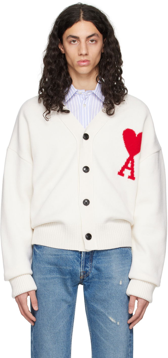 Villapaita AMI Cardigan Valkoinen | BFUKC002.018, 0