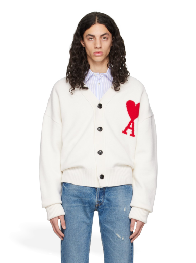 Villapaita AMI Cardigan Valkoinen | BFUKC002.018