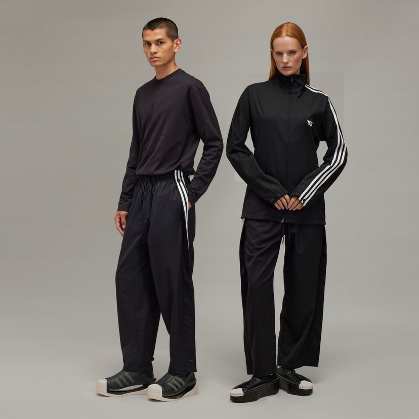 Housut Y-3 Refined Wool 3-Stripes Pants Musta | IW7463