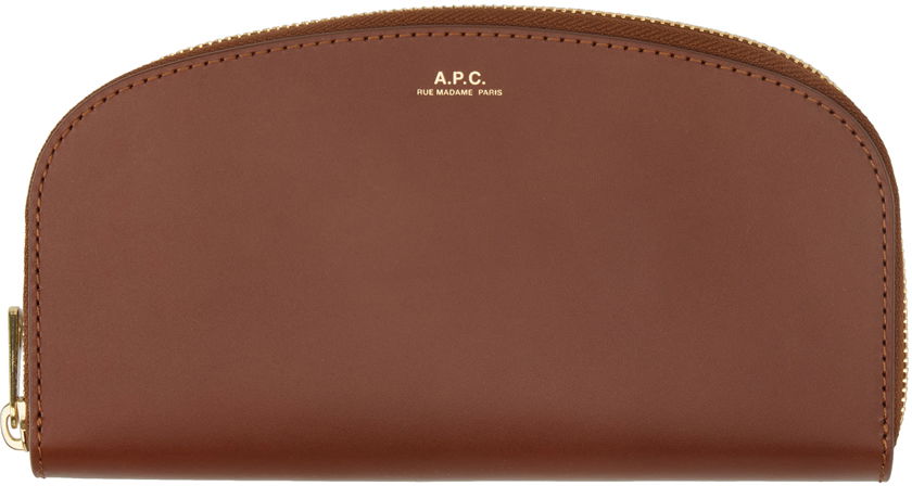 Lompakko A.P.C. Demi-Lune Wallet Ruskea | PXAWV-F63218, 0