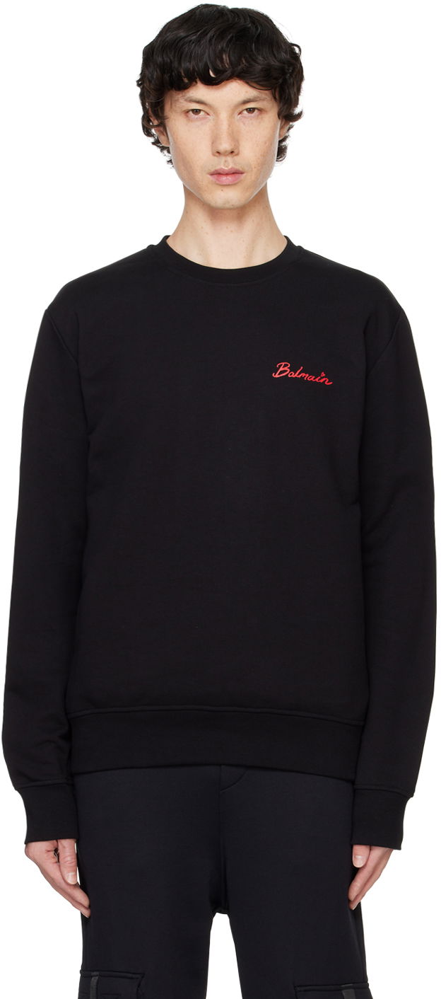 Huppari Balmain 'Kiss' Print Sweatshirt Musta | DH0JQ040GE15