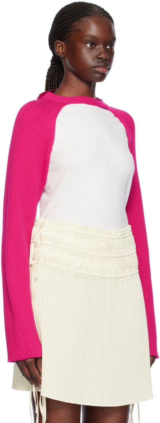 Villapaita Helmut Lang Rib Sweater Vaaleanpunainen | O01HW722, 1