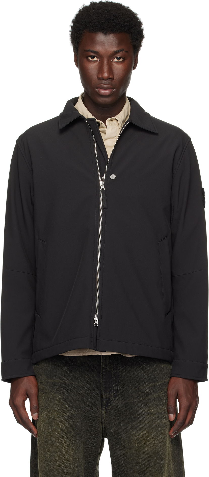 Takki Stone Island Soft Shell Jacket Musta | S15 Q100003 S0B22