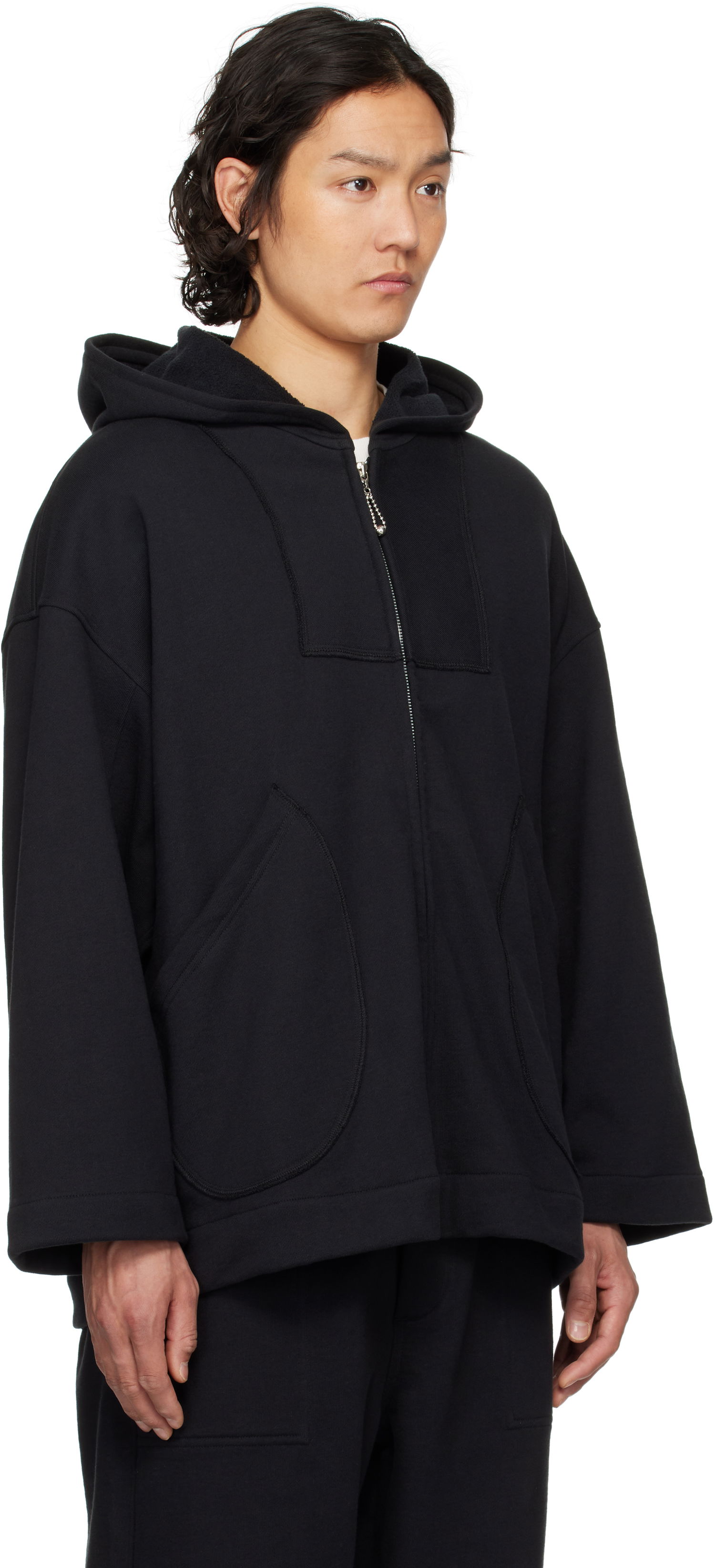 Huppari Bode Bode Sideline Zip-Up Hoodie Musta | MRS25CS054, 1