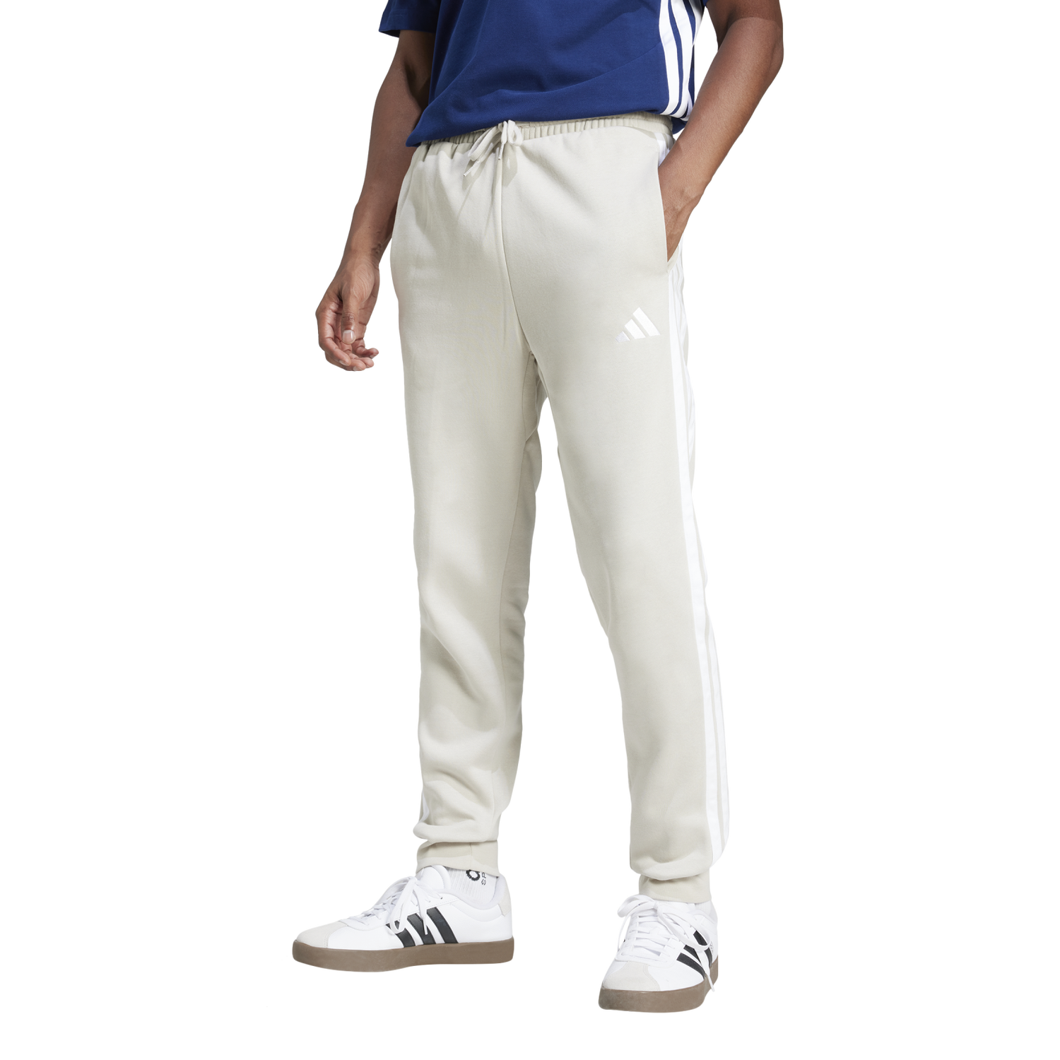 Verryttelyhousut adidas Performance 3-Stripes Fleece Track Pants Beige | JE6317, 0