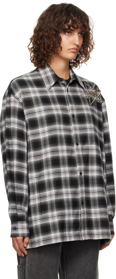 Paita We11done We11done Meteor Check Embellished Shirt Musta | WD-SH3-24-128-U-BK, 1