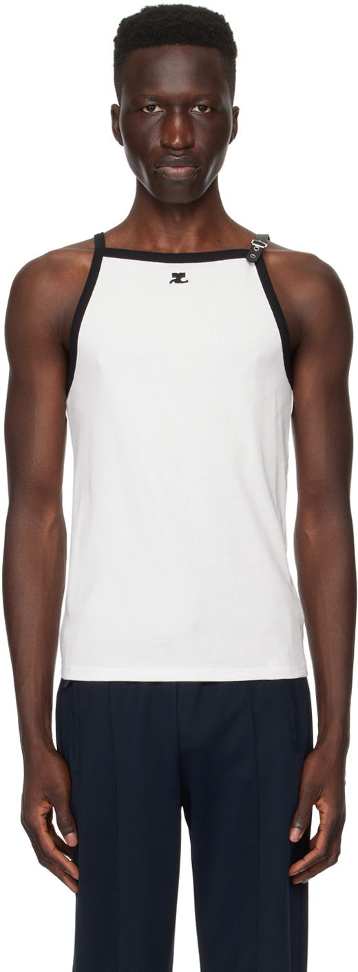 Tankkitoppi Courrèges Courrèges Buckle Detail Tank Valkoinen | 124JDE068JS0070