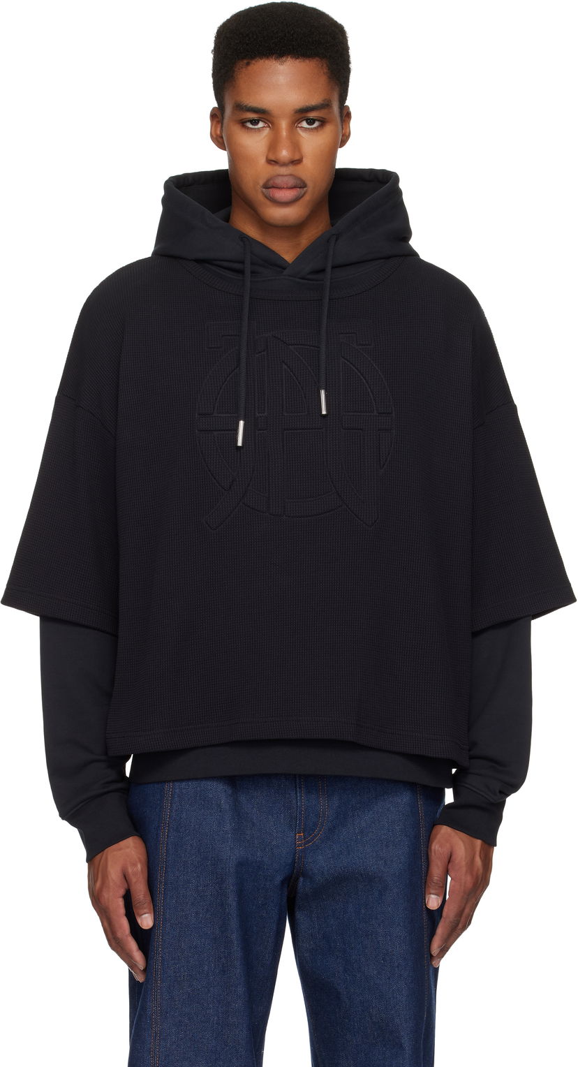 Huppari Jean Paul Gaultier Jean Paul Gaultier Oversized JPG Hoodie Musta | 25/33-F-SW050E-J076-00