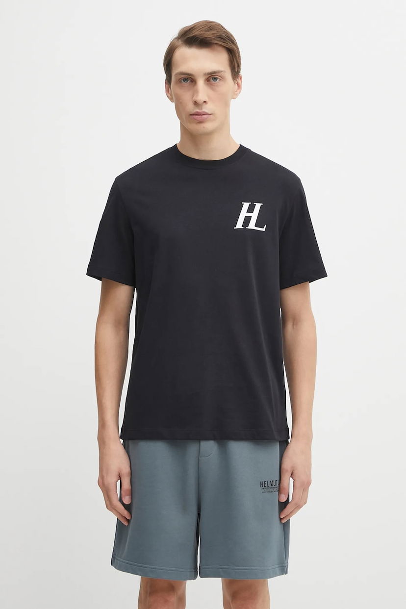 T-paita Helmut Lang Helmut Lang Logo Print T-Shirt Musta | P04HM507