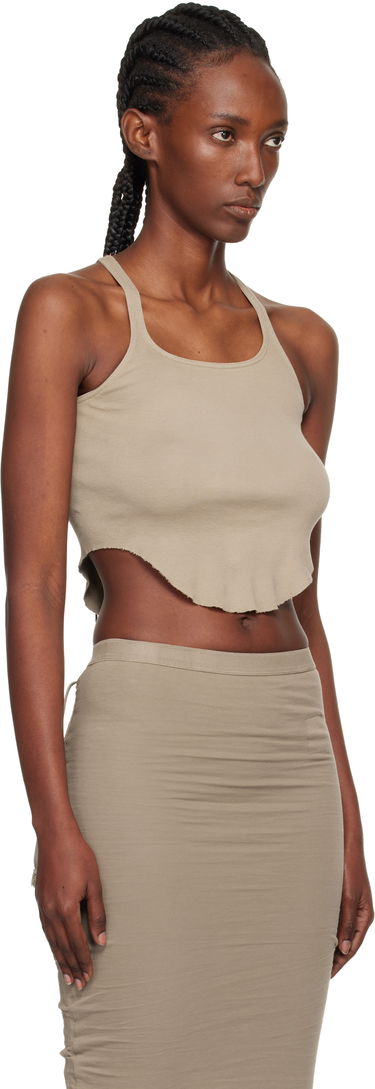 Tankkitoppi Rick Owens DRKSHDW Concordians Basic Rib Tank Top Ruskea | DS02E7100 RN, 4