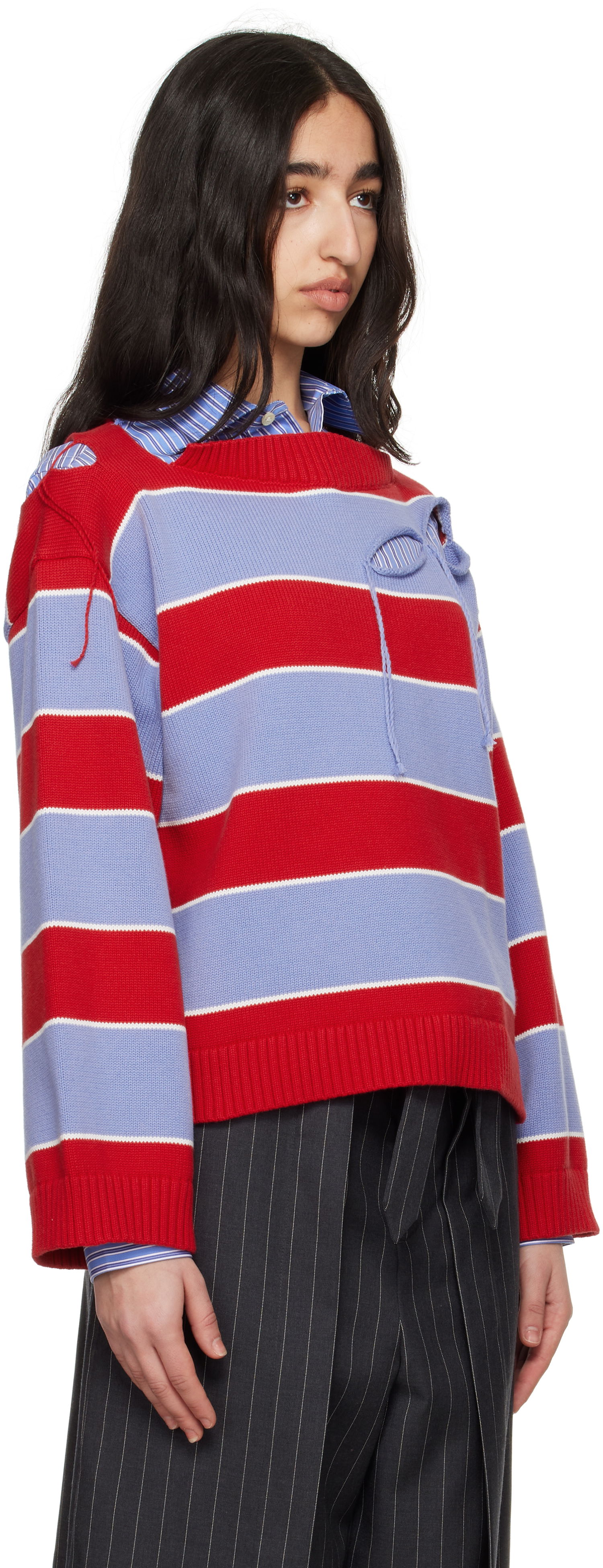 Villapaita Charles Jeffrey Loverboy Charles Jeffrey LOVERBOY Slash Stripe Knit Sweater Monivärinen | 54091301, 1