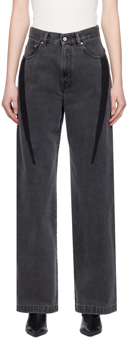 Jeans Dion Lee Slouchy Darted Jeans Musta | C2173PS24