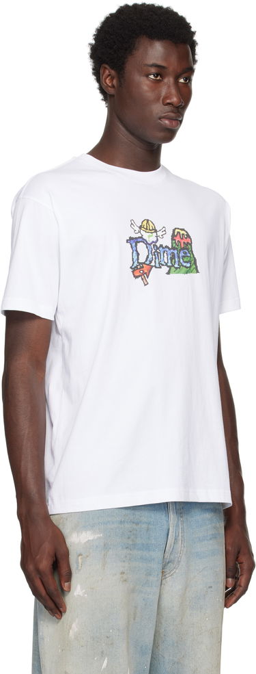 T-paita Dime Classic Fuzzy Graphic T-Shirt Valkoinen | DIMESU2550WHT, 1