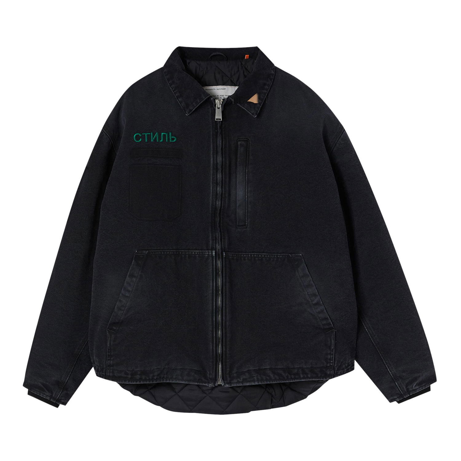 Takki HERON PRESTON CTNMB Canvas Pockets Jacket Musta | HMEA062F22FAB0011057, 1