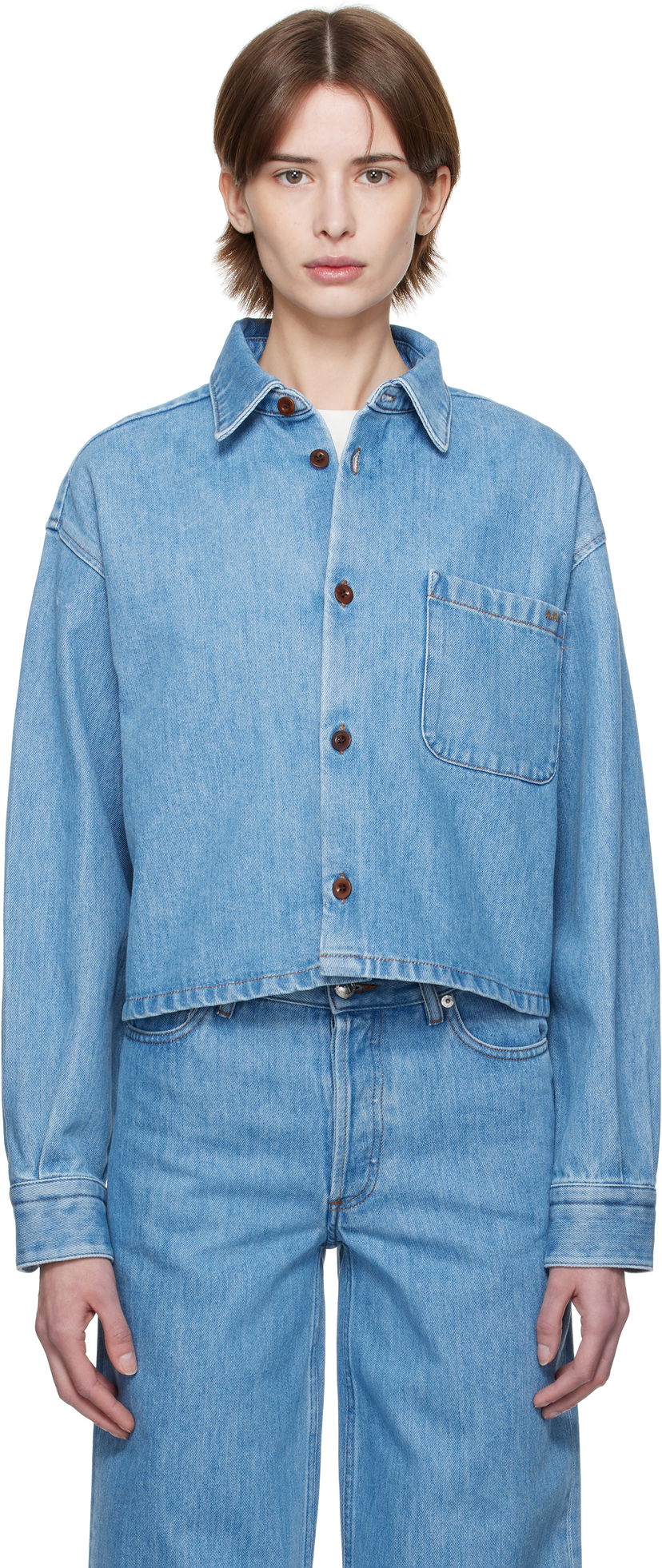 Paita A.P.C. A.P.C. Samantha Denim Overshirt Sininen | COHEQ-F02895