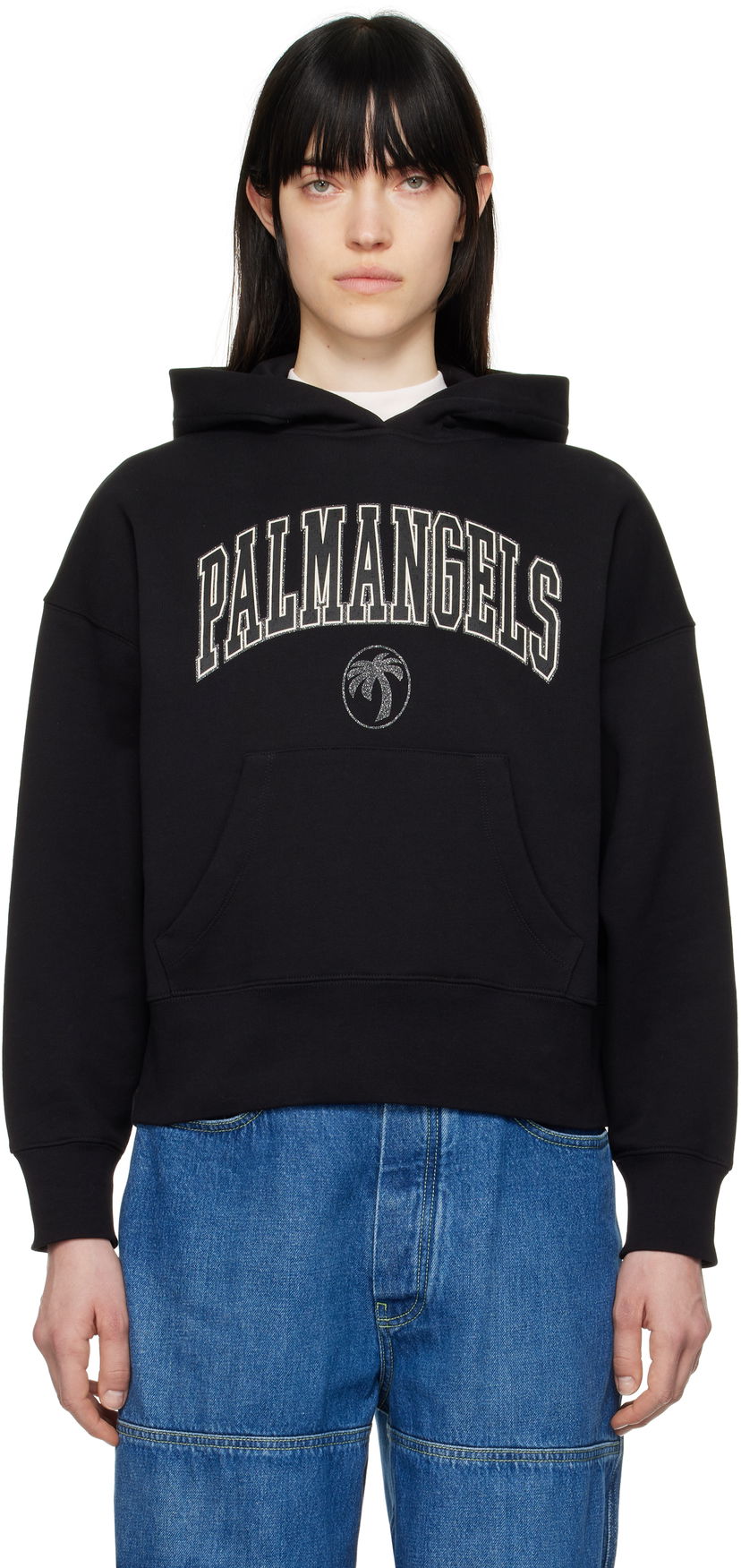 Huppari Palm Angels Palm Angels College Hoodie Musta | PWBB023S25FLE001100B