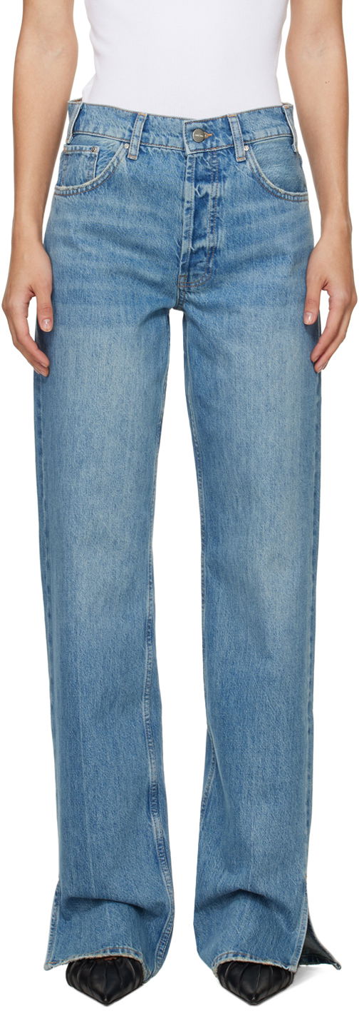 Jeans Anine Bing Anine Bing Roy Split Hem Jeans Sininen | A-06-1113-477