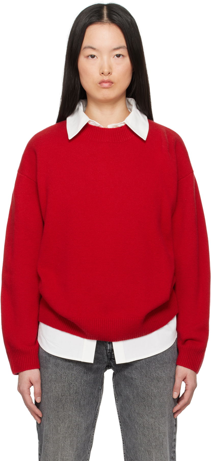 Villapaita Anine Bing Anine Bing Lee Crewneck Sweater Punainen | A-09-10662-RED13