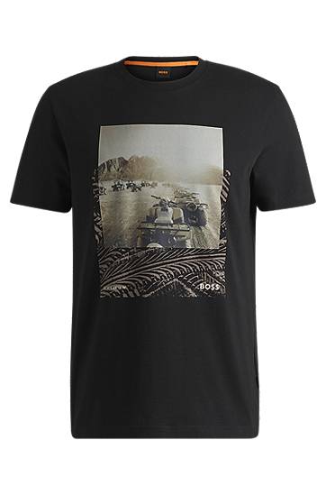 T-paita BOSS BOSS T-Shirt with Desert Graphic Print Musta | 50539187
