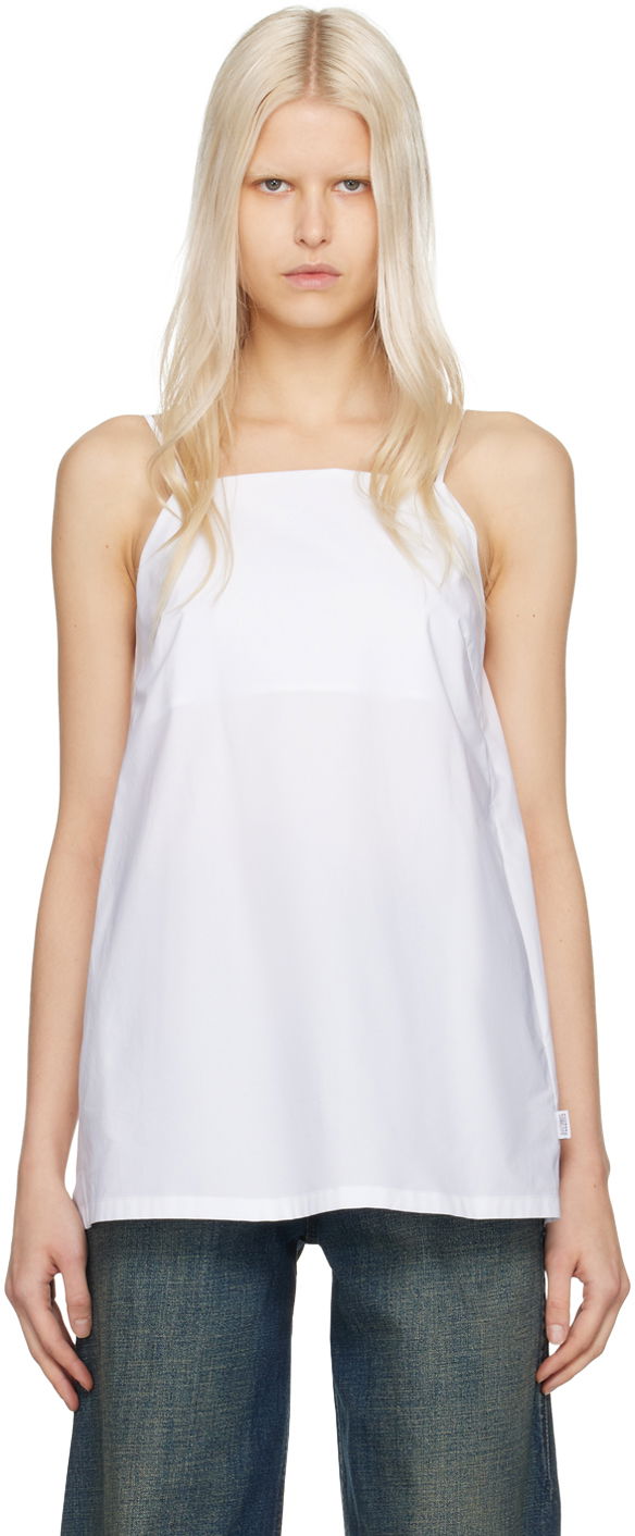 Tankkitoppi Maison Margiela MM6 Low Back Camisole Valkoinen | S52NC0331 S47294