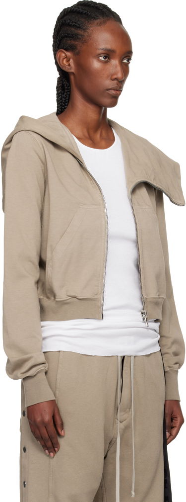 Huppari Rick Owens Concordians Mountain Asymmetrical Zip Hoodie Ruskea | DS02E7247 RIG, 4