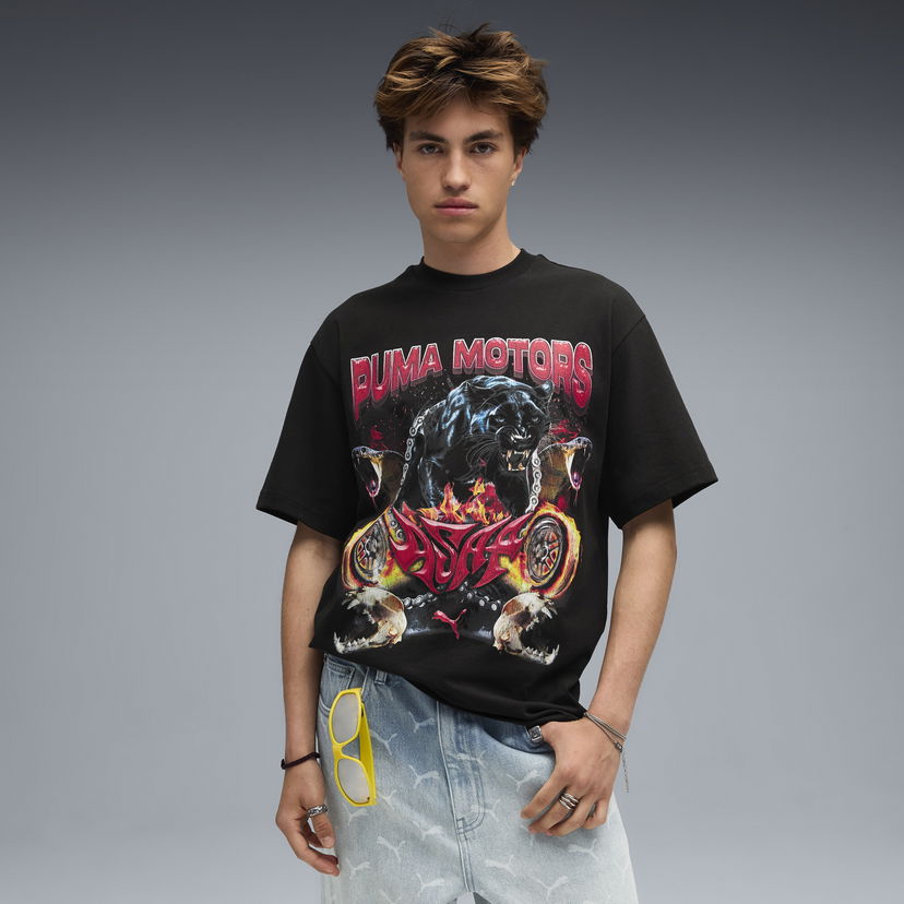 T-paita Puma Graphic T-Shirt A$AP ROCKY x Motors Musta | 636188_01