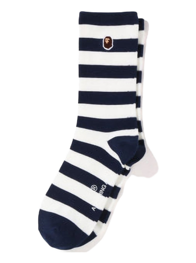 Sukat BAPE Ape Head One Point Hoop Socks Tummansininen | 1I25-184-001
