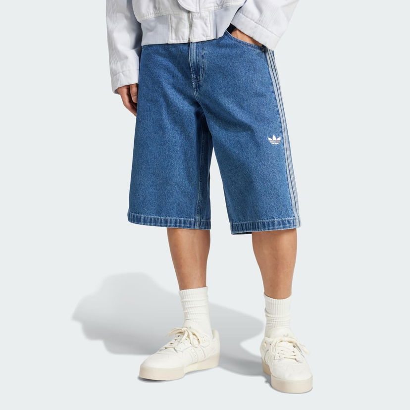 Shortsit adidas Performance Adicolor Denim Firebird Shorts Sininen | JC6235