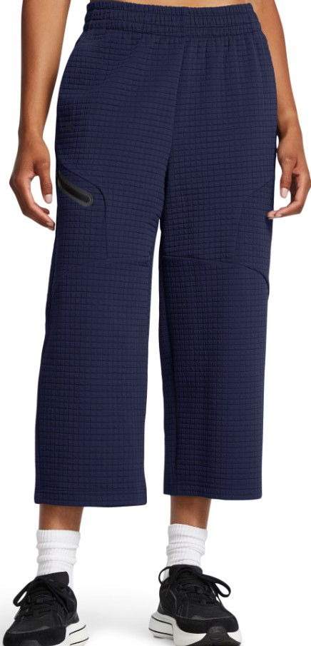 Cargo housut Under Armour Grid Crop Fleece Pants Sininen | 1386492-410