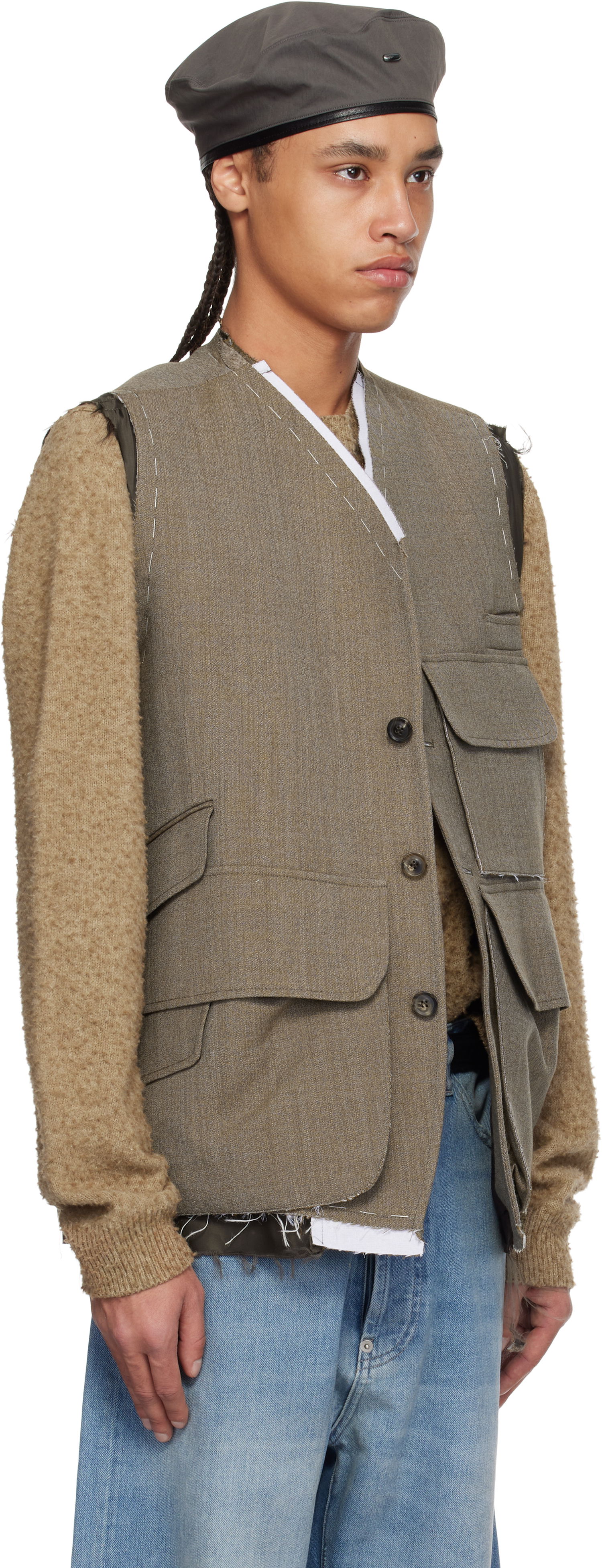 Liivi Maison Margiela Maison Margiela Sleeveless Wool Vest Harmaa | S50FB0109 M35414, 1