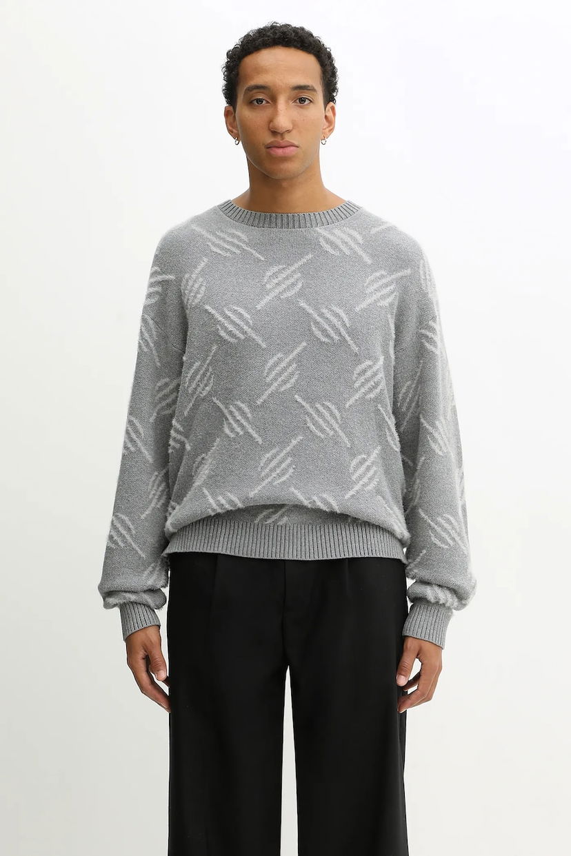 Villapaita DAILY PAPER Sweater Tevin Monogram Knit Harmaa | 2521120