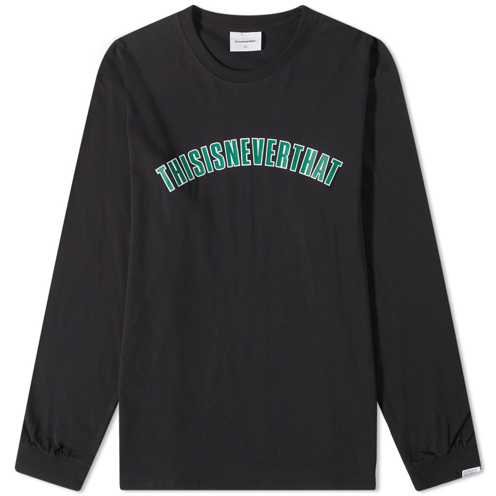 T-paita thisisneverthat Long Sleeve New Arc Tee Musta | TN223TTSLT01-BK, 0