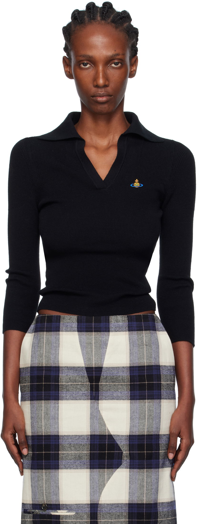 Poolopaita Vivienne Westwood Vivienne Westwood Marina Knit Polo Musta | 18030040-Y001V-