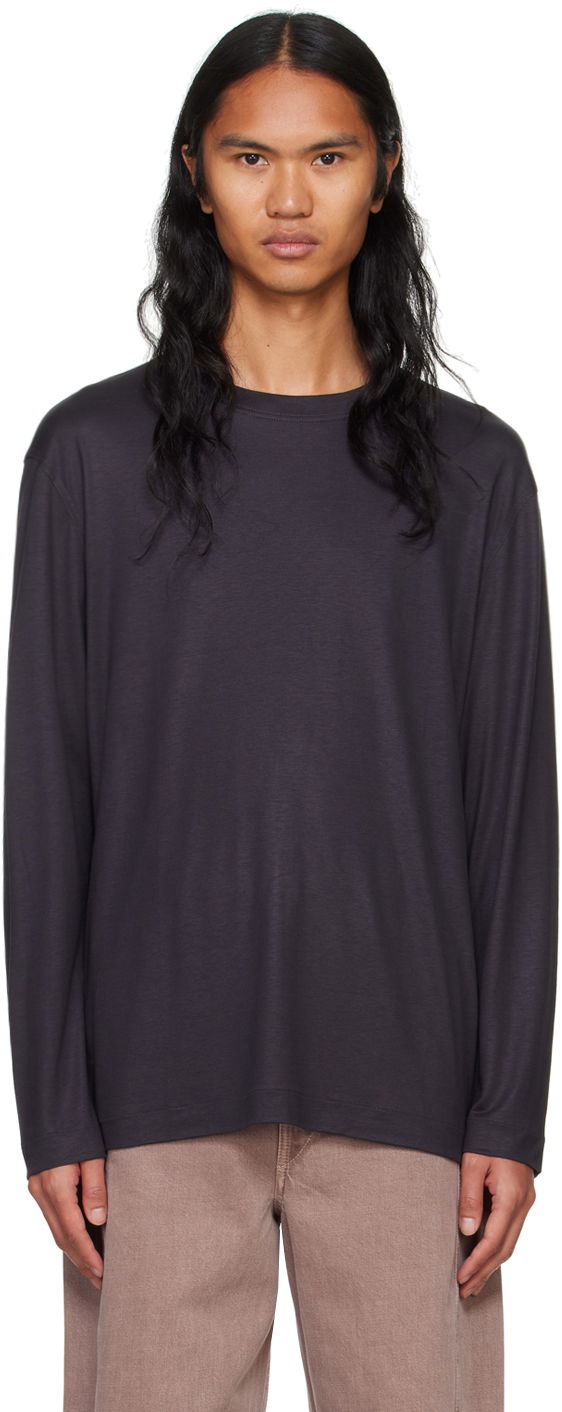 T-paita LEMAIRE Lemaire Men's Long Sleeve T-Shirt Ruskea | TO1296 LJ1026