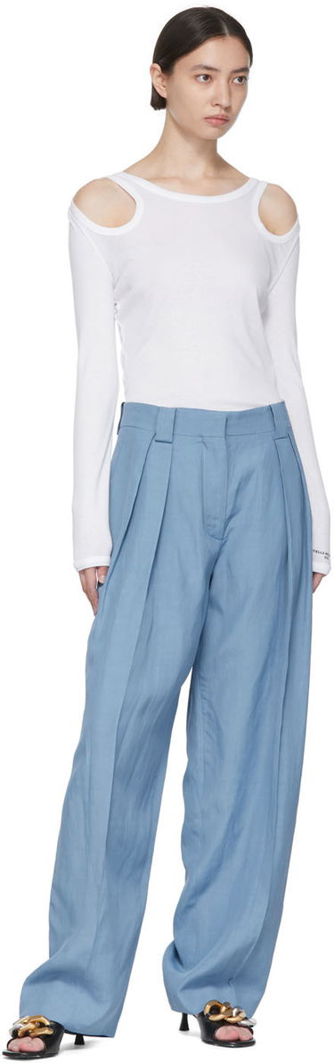 Housut Stella McCartney Stella McCartney Wide-Leg Viscose Trousers Sininen | 6045433STA49, 3
