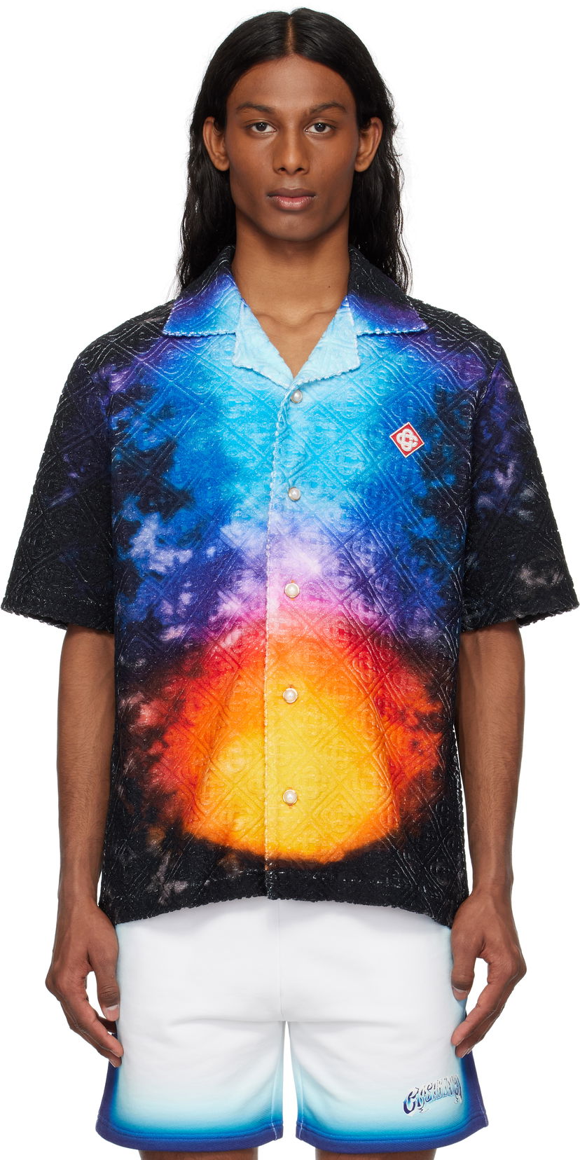 Paita Casablanca Casablanca Gradient Towelling Resort Shirt Monivärinen | MS25-SH-166-01