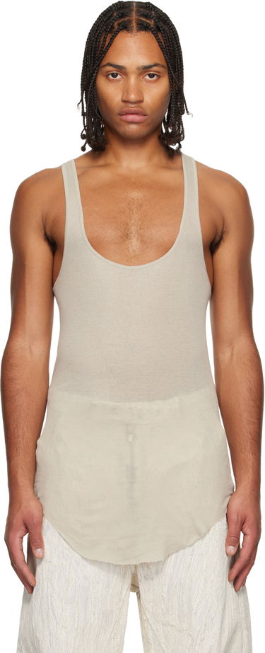 Tankkitoppi Rick Owens Concordians Pony Tank Top Beige | RR02E1104 MR, 0