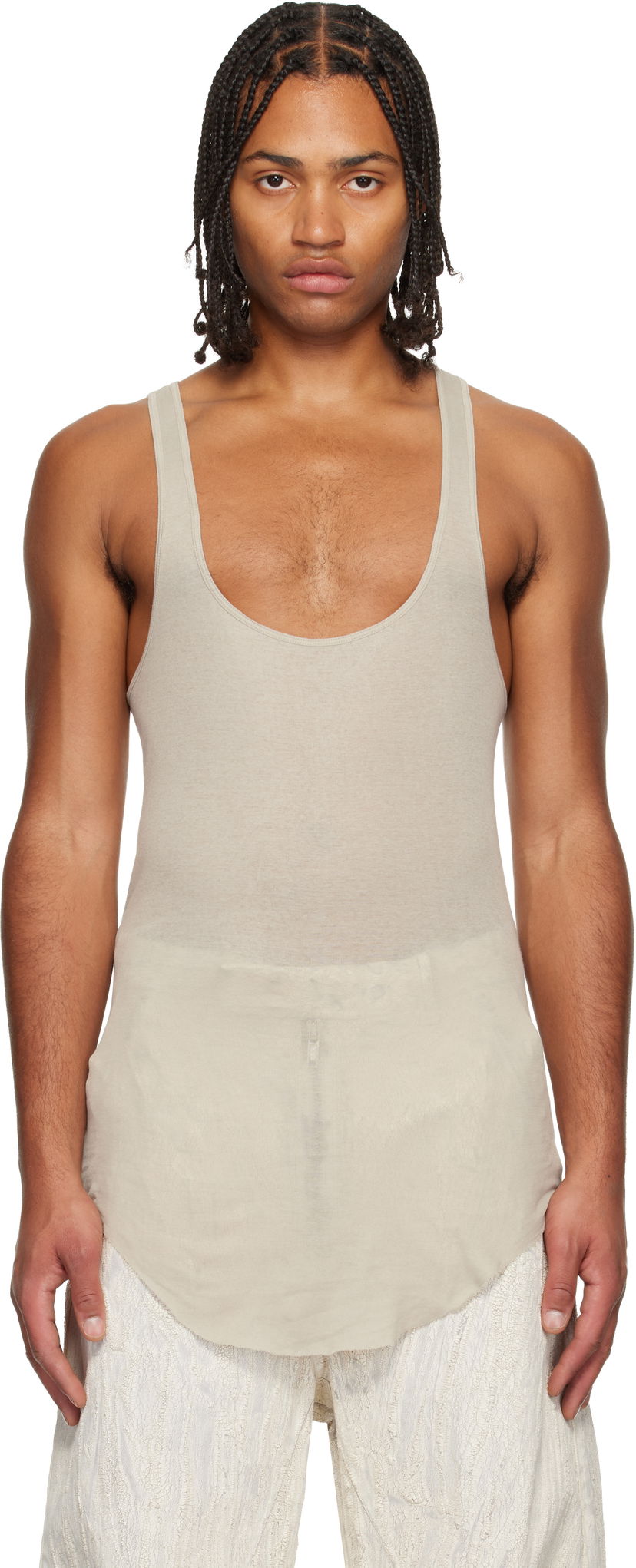 Tankkitoppi Rick Owens Concordians Pony Tank Top Beige | RR02E1104 MR