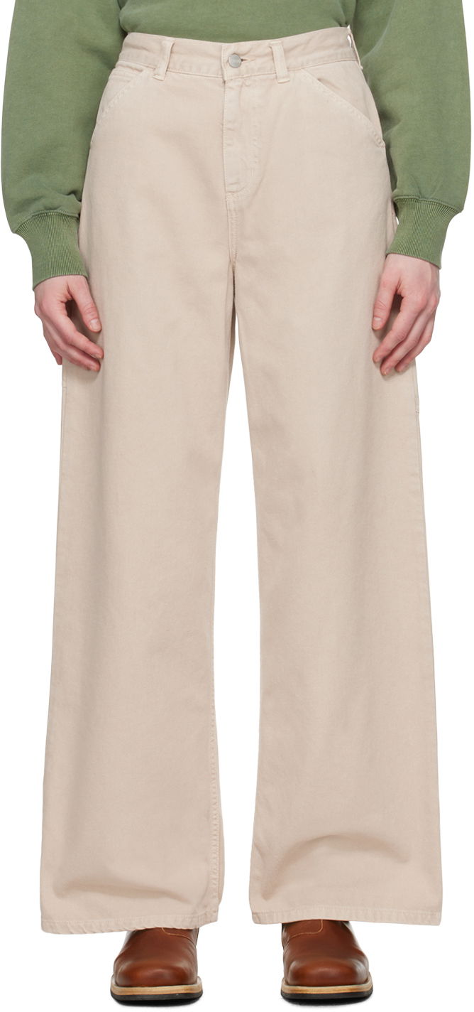 Housut Carhartt WIP Work In Progress Trousers Beige | I033142 1YC4J