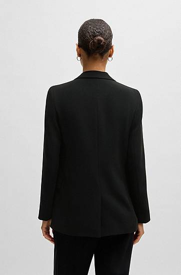 Takki BOSS Crepe Regular-Fit Jacket Musta | 50490053, 1