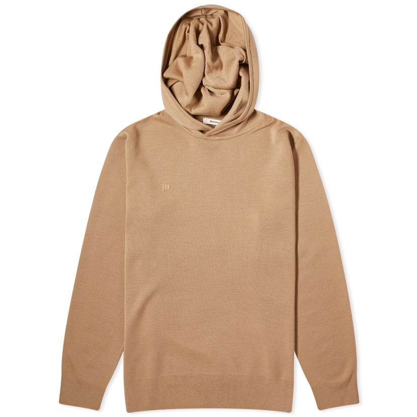 Huppari PANGAIA Pangaia Regenerative Merino Knit Slim Fit Hoodie Ruskea | 100012731348