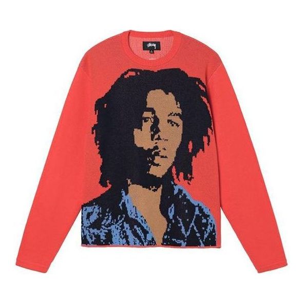Villapaita Stüssy Stussy Bob Marley Knit Sweater Punainen | 317007