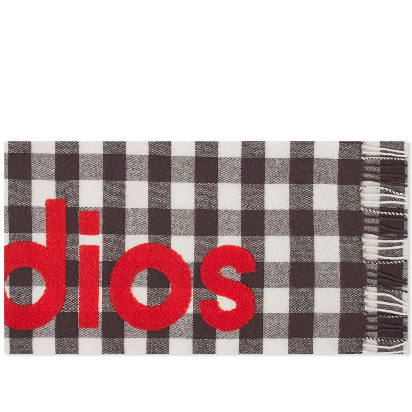 Huivi Acne Studios Veda Logo Check Scarf Harmaa | CA0262-DJ3
